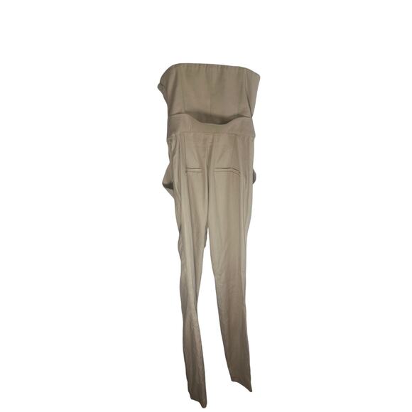 NWT Veronica Beard Joanna Jumpsuit Women's Size 0 Khaki Strapless Chic Outfit - Picture 10 of 10